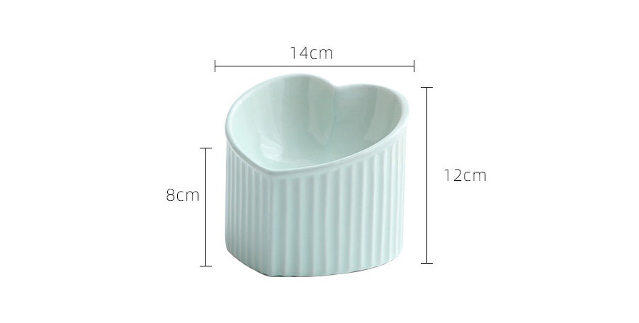Pet Ceramic Bowl W/Inclined Mouth Practical Daily Indoor Product