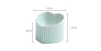Pet Ceramic Bowl W/Inclined Mouth Practical Daily Indoor Product