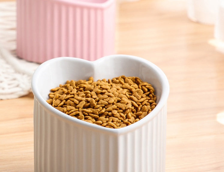 Pet Ceramic Bowl W/Inclined Mouth Practical Daily Indoor Product