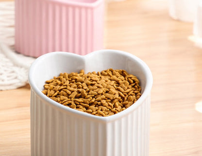 Pet Ceramic Bowl W/Inclined Mouth Practical Daily Indoor Product