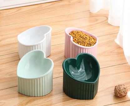 Pet Ceramic Bowl W/Inclined Mouth Practical Daily Indoor Product