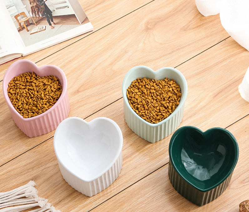 Pet Ceramic Bowl W/Inclined Mouth Practical Daily Indoor Product