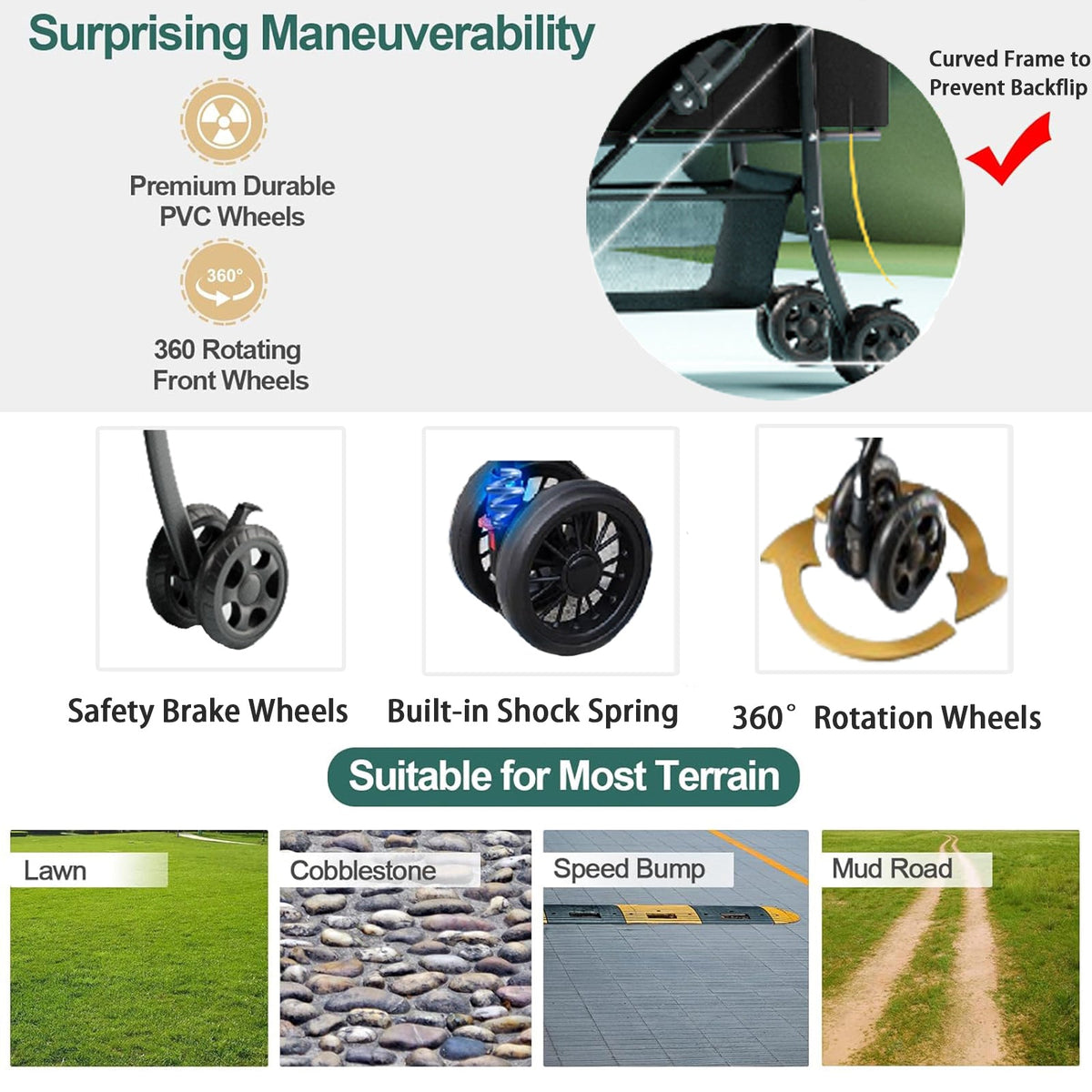 2-in-1 folding per cart, four-wheel, waterproof pad, car seat, sun visor