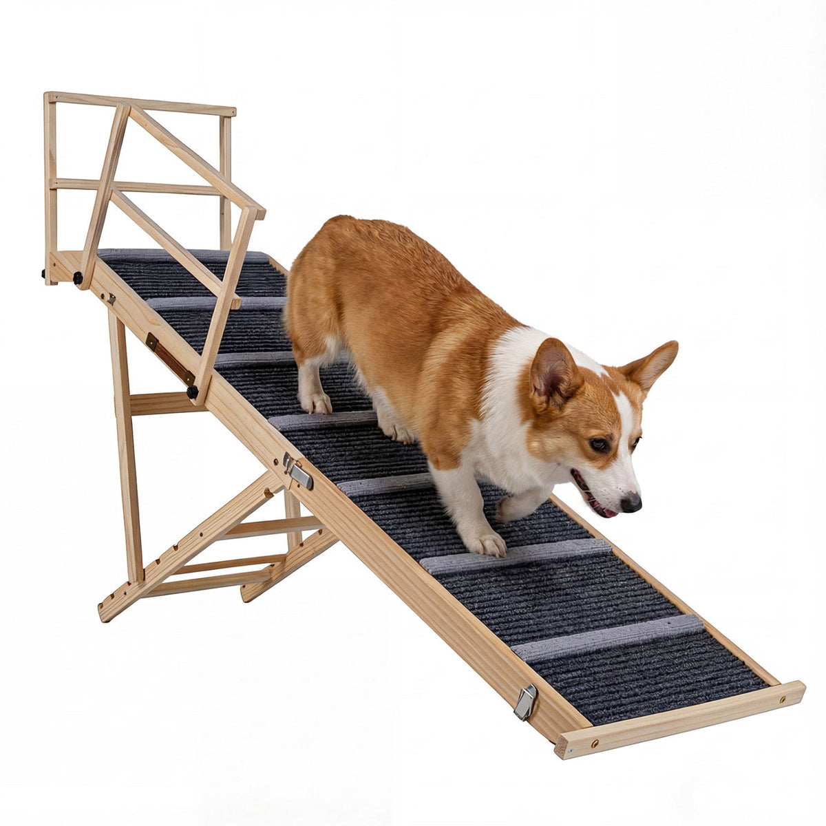 Adjustable Folding Dog Ramp for High Beds and Vehicles