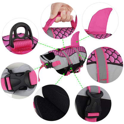 Swim Pet Dog Life Jacket Vest Clothes Life Vest Collar Harness Pets Swimming