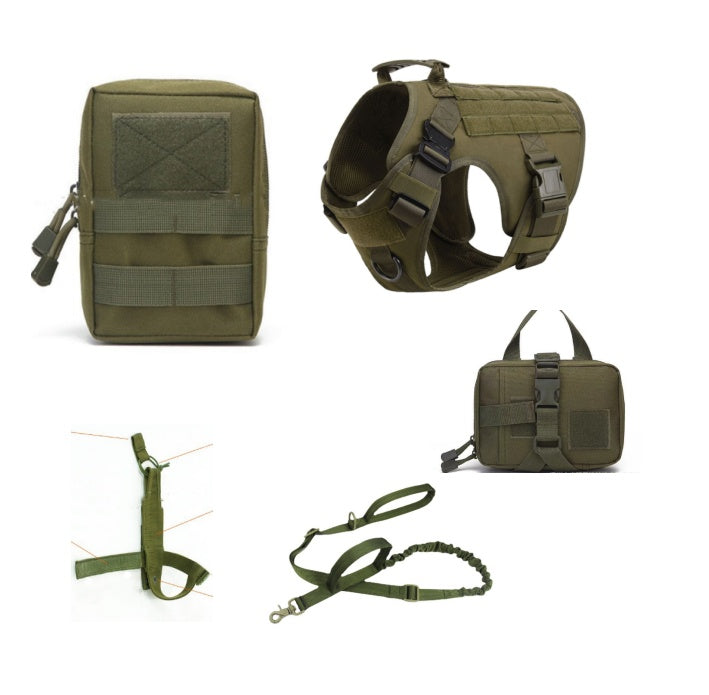 Tactical Pet K9 Training Vest Harness And Leash Set
