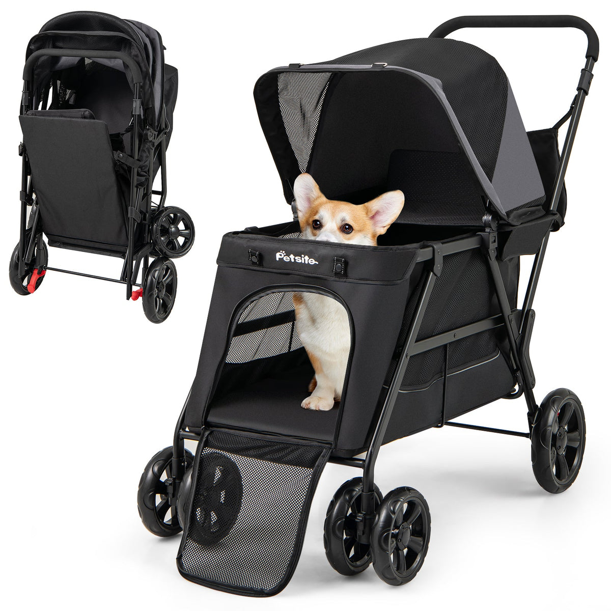 Dog Stroller for Medium Small Senior Elderly Dogs
