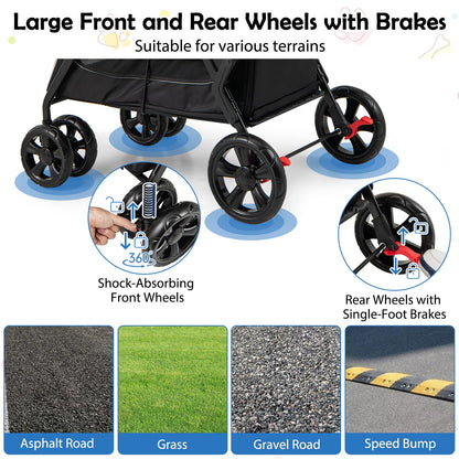 Dog Stroller for Medium Small Senior Elderly Dogs
