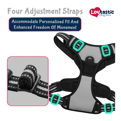 Lovtastic Creations™ No-Pull Dog Harness - with Strong & Durable Dog Leash