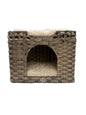 Huntley Pet Cat House, 2 Cushion Bed, Gray