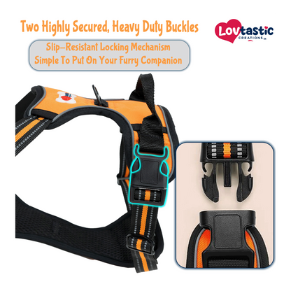 Lovtastic Creations™ No-Pull Dog Harness - with Strong & Durable Dog Leash
