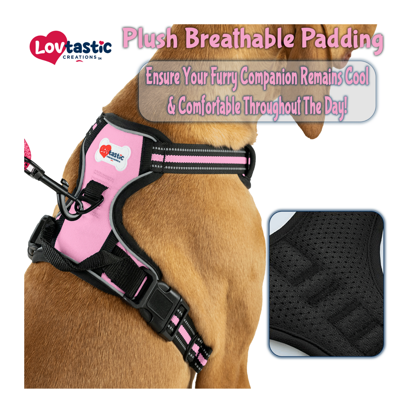 Lovtastic Creations™ No-Pull Dog Harness - with Strong & Durable Dog Leash