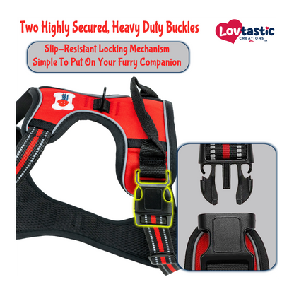 Lovtastic Creations™ No-Pull Dog Harness - with Strong & Durable Dog Leash