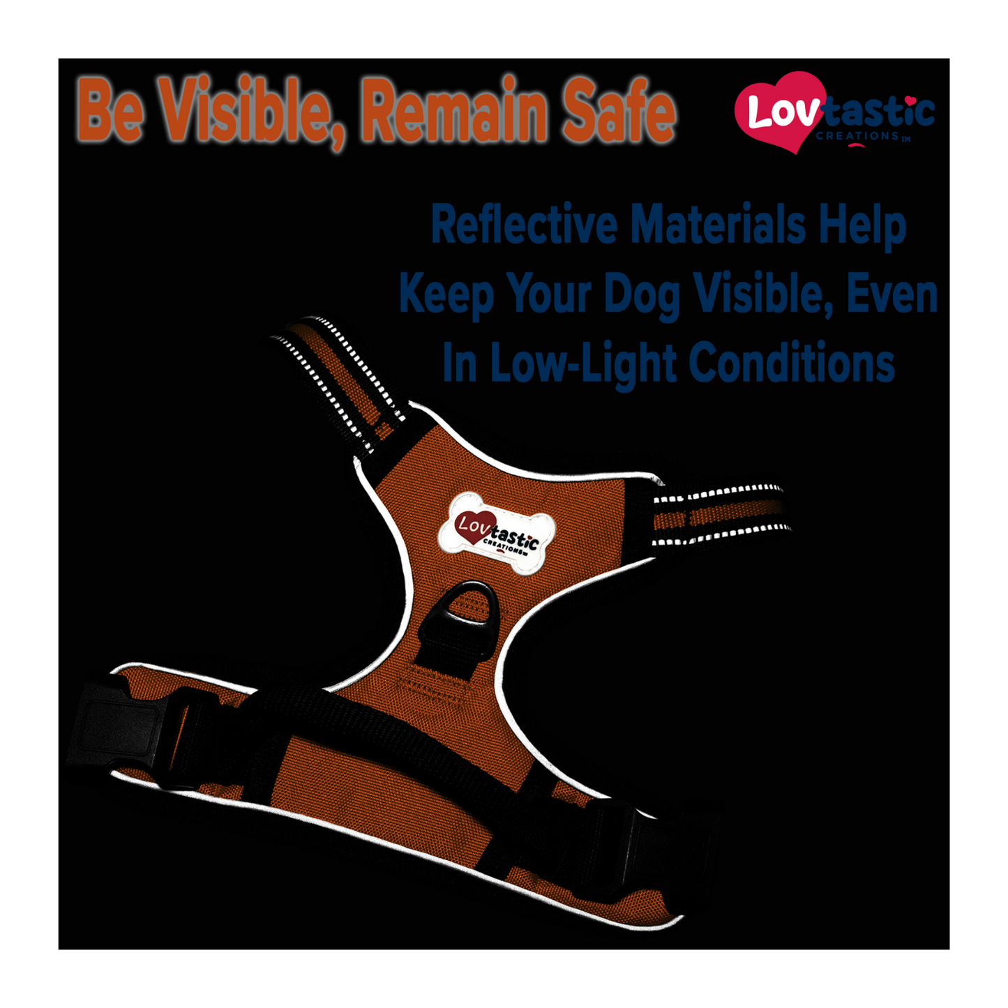 Lovtastic Creations™ No-Pull Dog Harness - with Strong & Durable Dog Leash