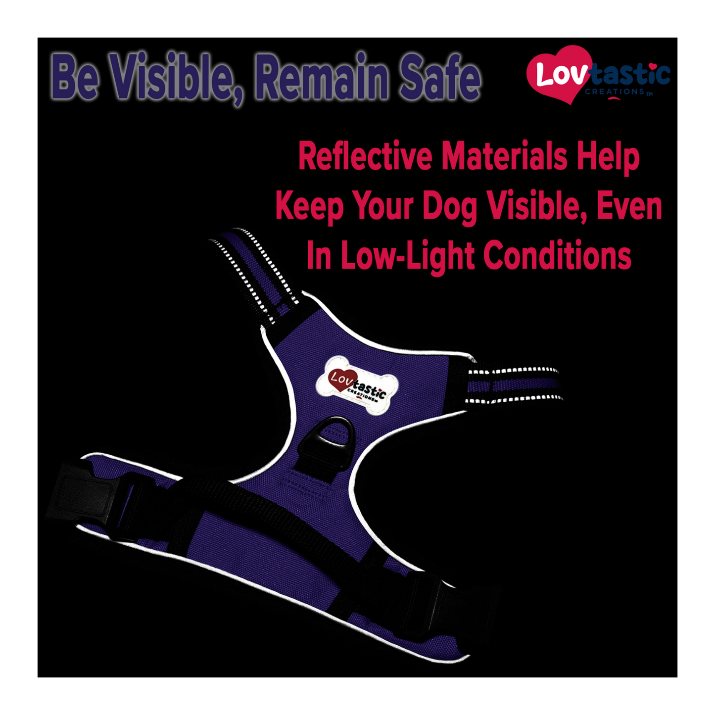 Lovtastic Creations™ No-Pull Dog Harness - with Strong & Durable Dog Leash