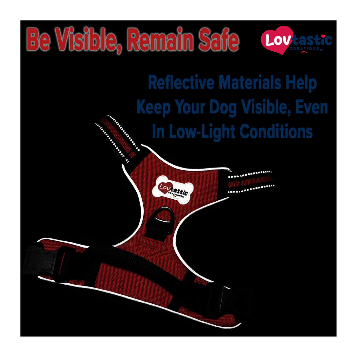 Lovtastic Creations™ No-Pull Dog Harness - with Strong & Durable Dog Leash