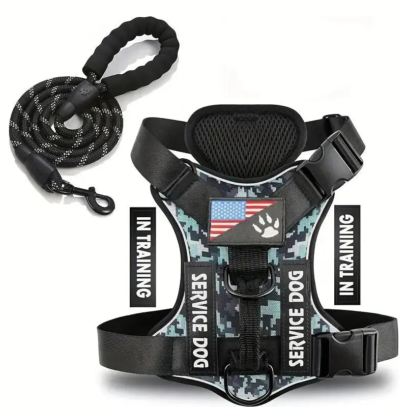 Dog Harness And Leash Set, Escape Proof No Pull Dog Vest Harness