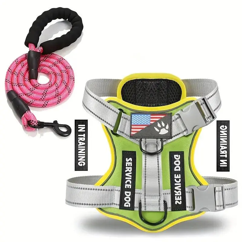 Dog Harness And Leash Set, Escape Proof No Pull Dog Vest Harness