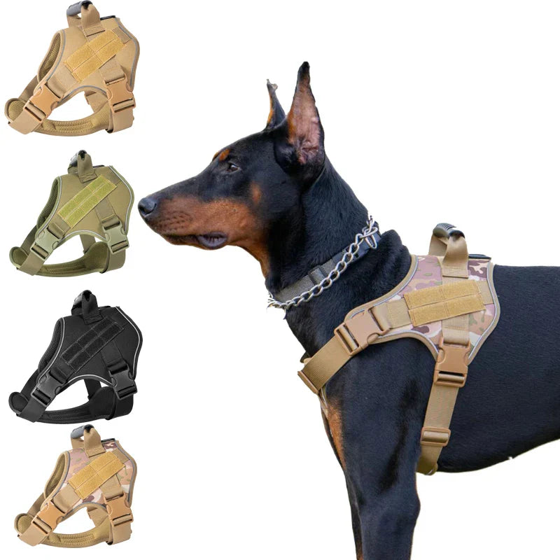 Tactical Dog Harness Pet Doberman Pinscher Pet Training Vest Dog Harness