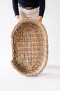 Oval Rattan Pet Bed with Pillow