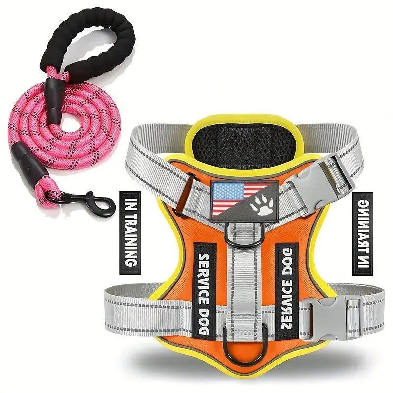 Dog Harness And Leash Set, Escape Proof No Pull Dog Vest Harness