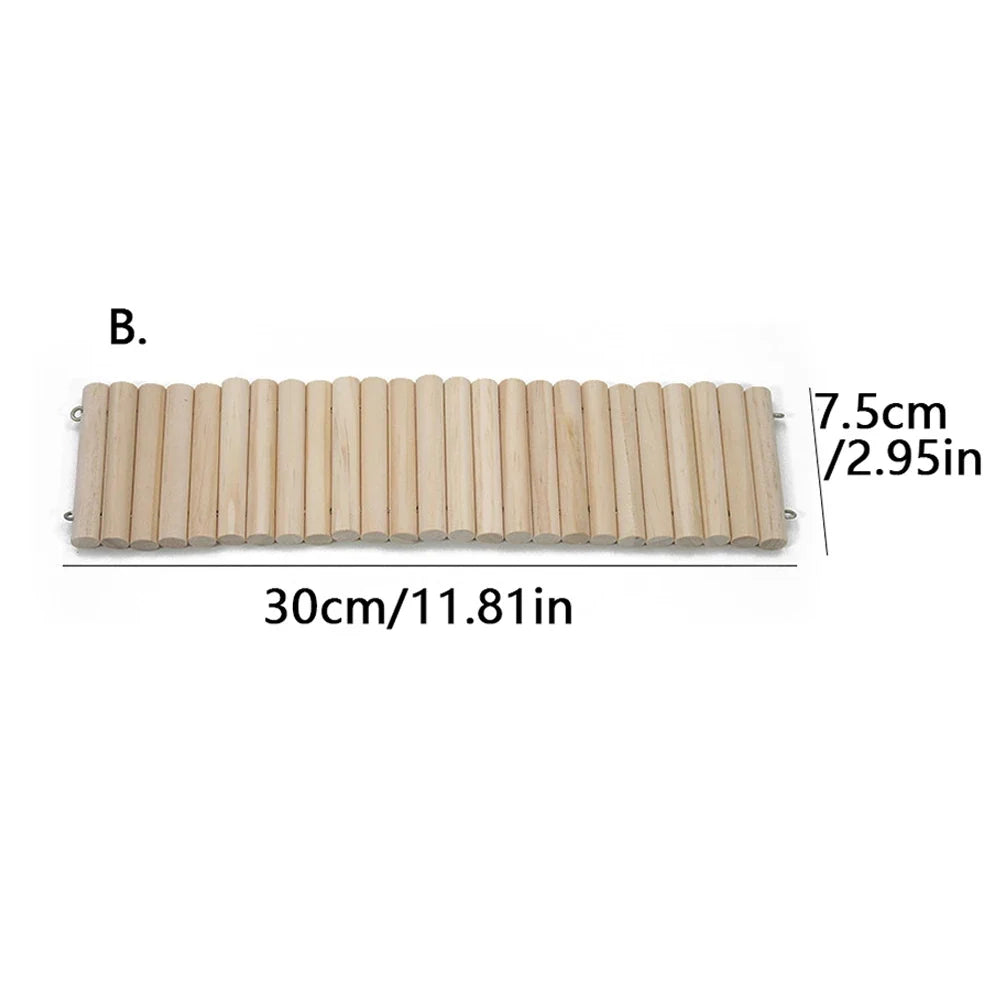 Hamster Wooden Bridge Bendable Climbing Habitat Accessory