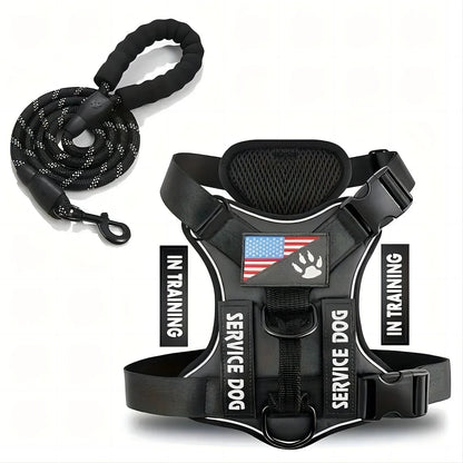 Dog Harness And Leash Set, Escape Proof No Pull Dog Vest Harness