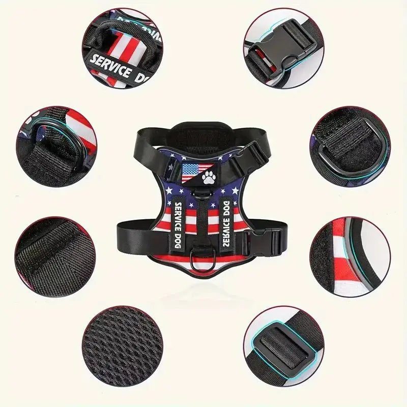 Dog Harness And Leash Set, Escape Proof No Pull Dog Vest Harness