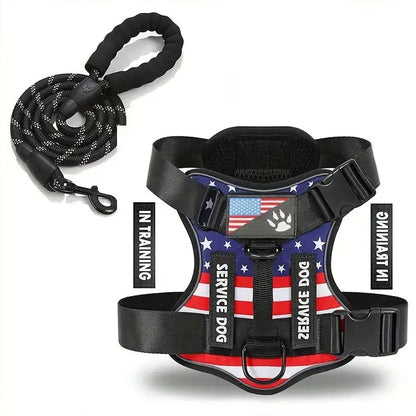 Dog Harness And Leash Set, Escape Proof No Pull Dog Vest Harness