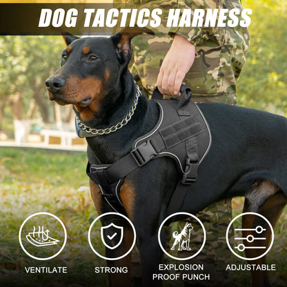 Tactical Dog Harness Pet Doberman Pinscher Pet Training Vest Dog Harness