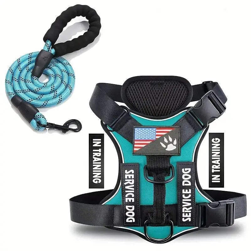 Dog Harness And Leash Set, Escape Proof No Pull Dog Vest Harness