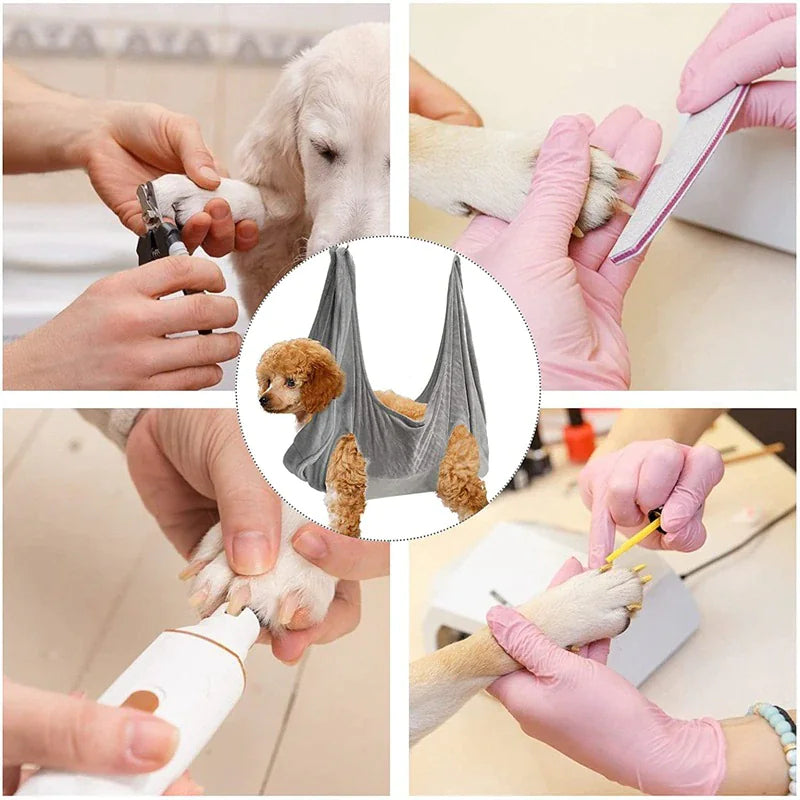 Portable Pet Dog Cat Grooming Hanging Hammock Harness