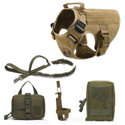 Tactical Pet K9 Training Vest Harness And Leash Set