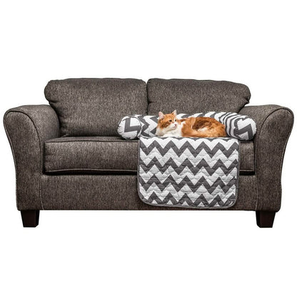 Chevron Reversible Quilted Pet Bed Chair Cover - Assorted Sizes