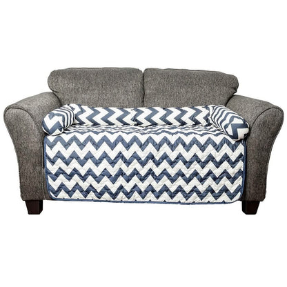 Chevron Reversible Quilted Pet Bed Chair Cover - Assorted Sizes