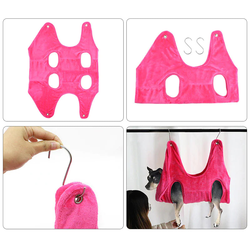 Portable Pet Dog Cat Grooming Hanging Hammock Harness