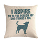 Pet Dog Elegant Design Linen Cotton Throw Pillow Covers Dog Pattern Cotton Throw Pillow Covers Car Sofa Cushion Cover Pillowcases Couch Cushion Cover Home Sofa Bed Decorative Pillows