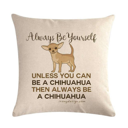 Pet Dog Elegant Design Linen Cotton Throw Pillow Covers Dog Pattern Cotton Throw Pillow Covers Car Sofa Cushion Cover Pillowcases Couch Cushion Cover Home Sofa Bed Decorative Pillows