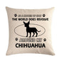 Pet Dog Elegant Design Linen Cotton Throw Pillow Covers Dog Pattern Cotton Throw Pillow Covers Car Sofa Cushion Cover Pillowcases Couch Cushion Cover Home Sofa Bed Decorative Pillows